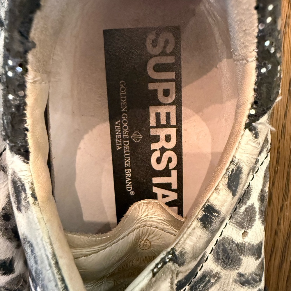 Golden Goose SuperStar Leather Animal Print Sneakers - Picture 4 of 5